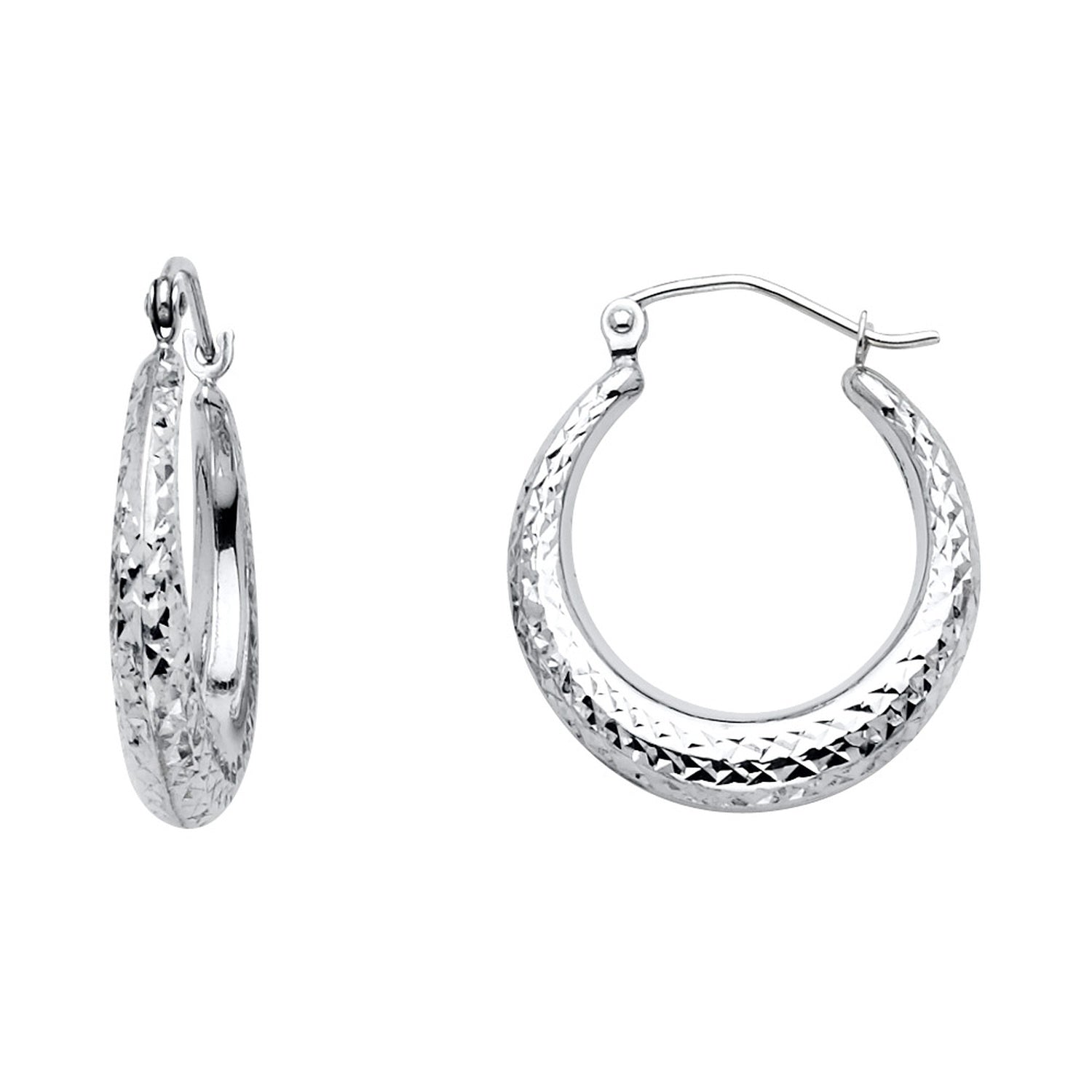 14KW DC MOON SHAPE HOOP EAR (20MM)