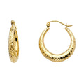 14KY DC MOON SHAPE HOOP EAR (20MM)