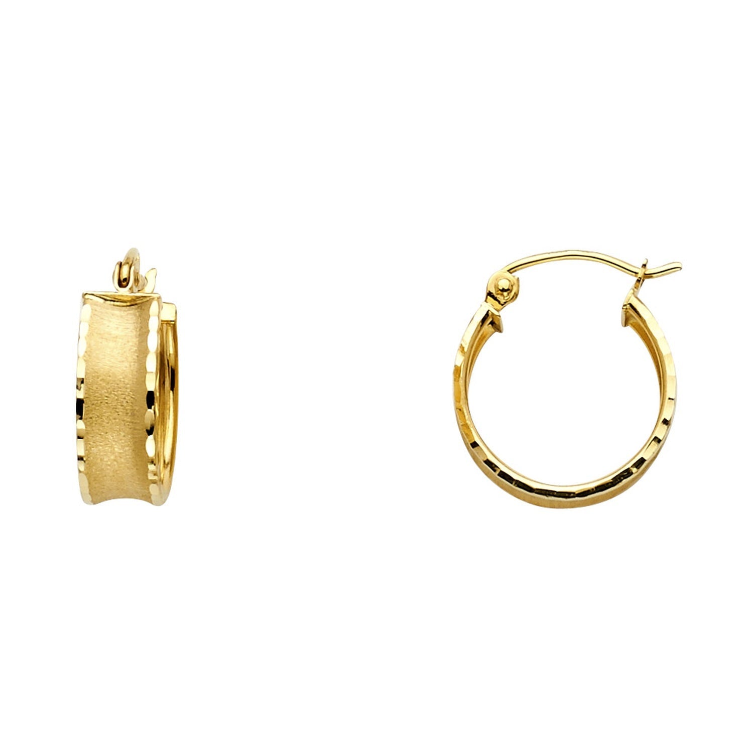 14KW SIDE DC HOOP EARRING (15MM)