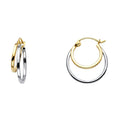 14K 2T 2LINE HOLLOW HOOP EAR (18MM)