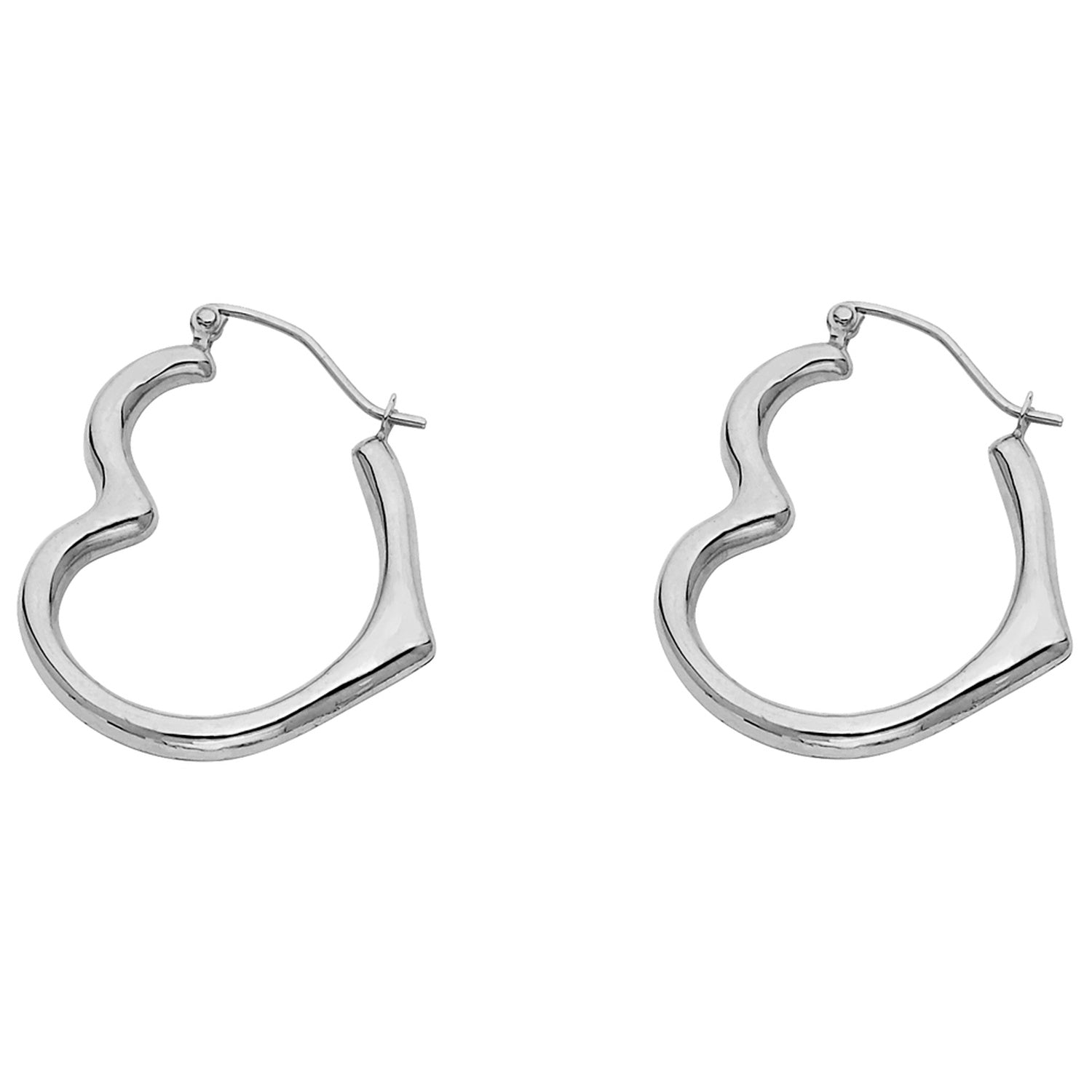 14KW HOLLOW HEART EARRING (BIG)