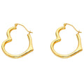 14KY HOLLOW HEART EARRING (SML)