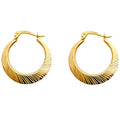 14KY DC MOON SHAPE HOL EAR (22MM)