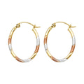 14K 3C SQ TUBE OVAL HOOP (16X20MM)