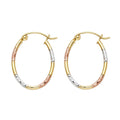 14K 3C RD TUBE OVAL HOOP (15X19MM)