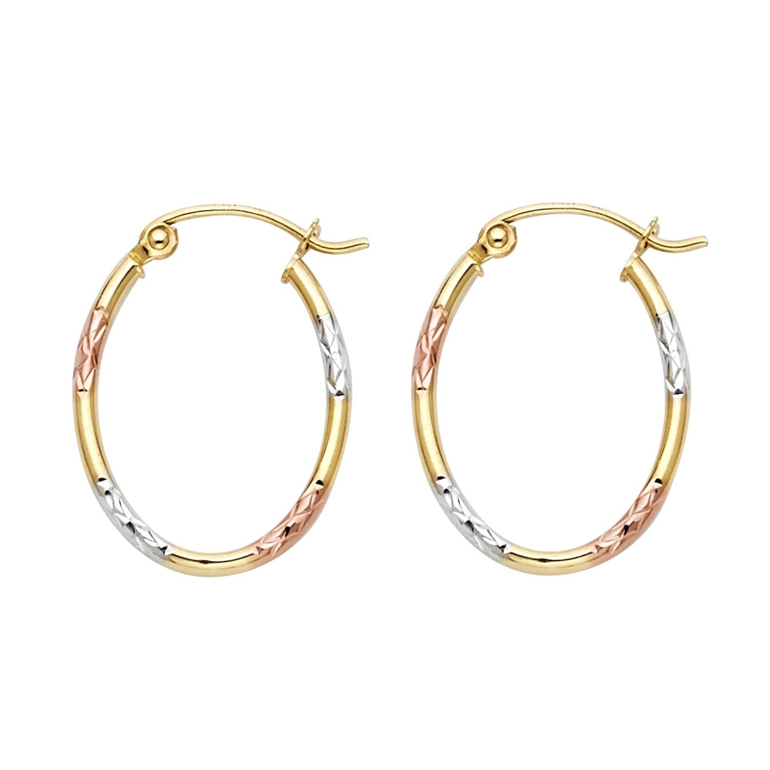 14K 3C RD TUBE OVAL HOOP (15X19MM)