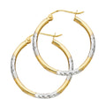 14K 2T DC RD TUBE HOOP EAR (20MM)