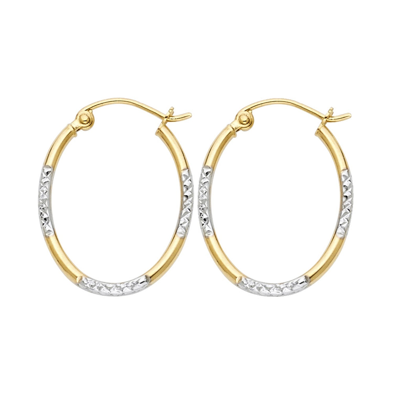14K 2T DC RD TUBE OVAL HOOP (16X20MM)