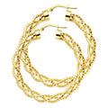 14KY BRAIDED HOL HOOP EAR (40MM)