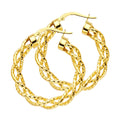 14KY BRAIDED HOL HOOP EAR (30MM)