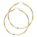 14K 2T SF DC 2.6MM SWIRL HOOP (45MM)