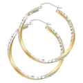 14K 2T SF DC 2.6MM SWIRL HOOP (35MM)