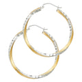 14K 2T SF DC 2.6MM SWIRL HOOP (30MM)
