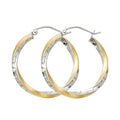 14K 2T SF DC 2.6MM SWIRL HOOP (25MM)