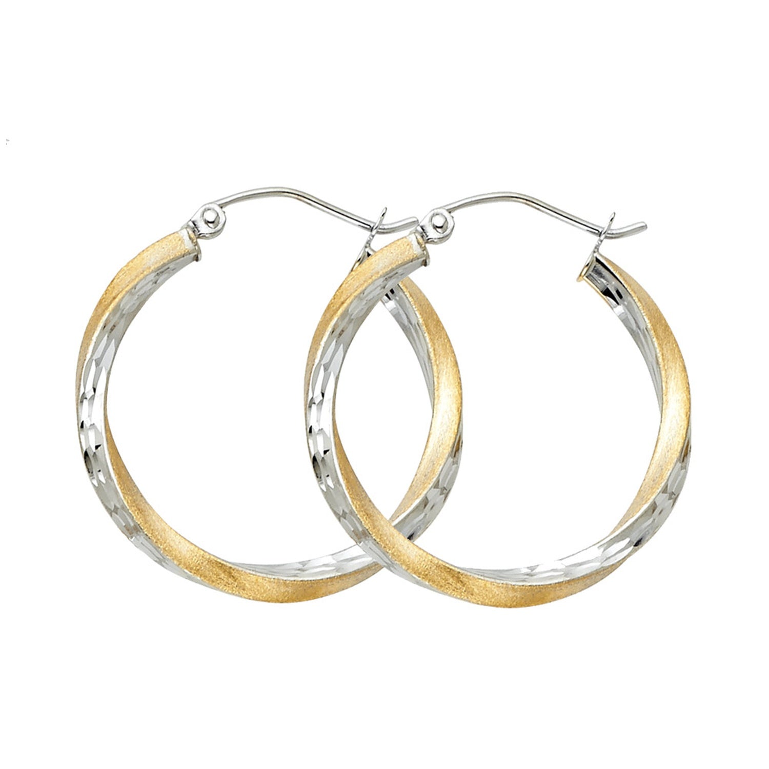 14K 2T SF DC 2.6MM SWIRL HOOP (20MM)