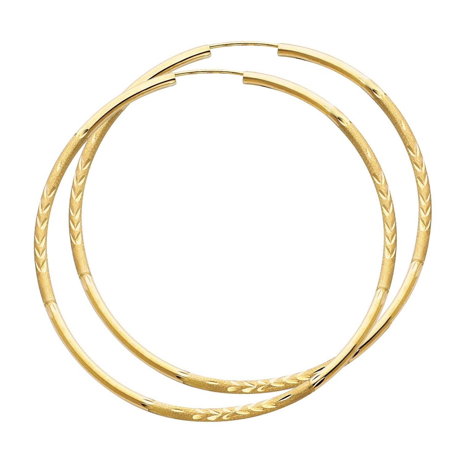 14KY 2MM BUD DC ENDLESS HOOP (60MM)