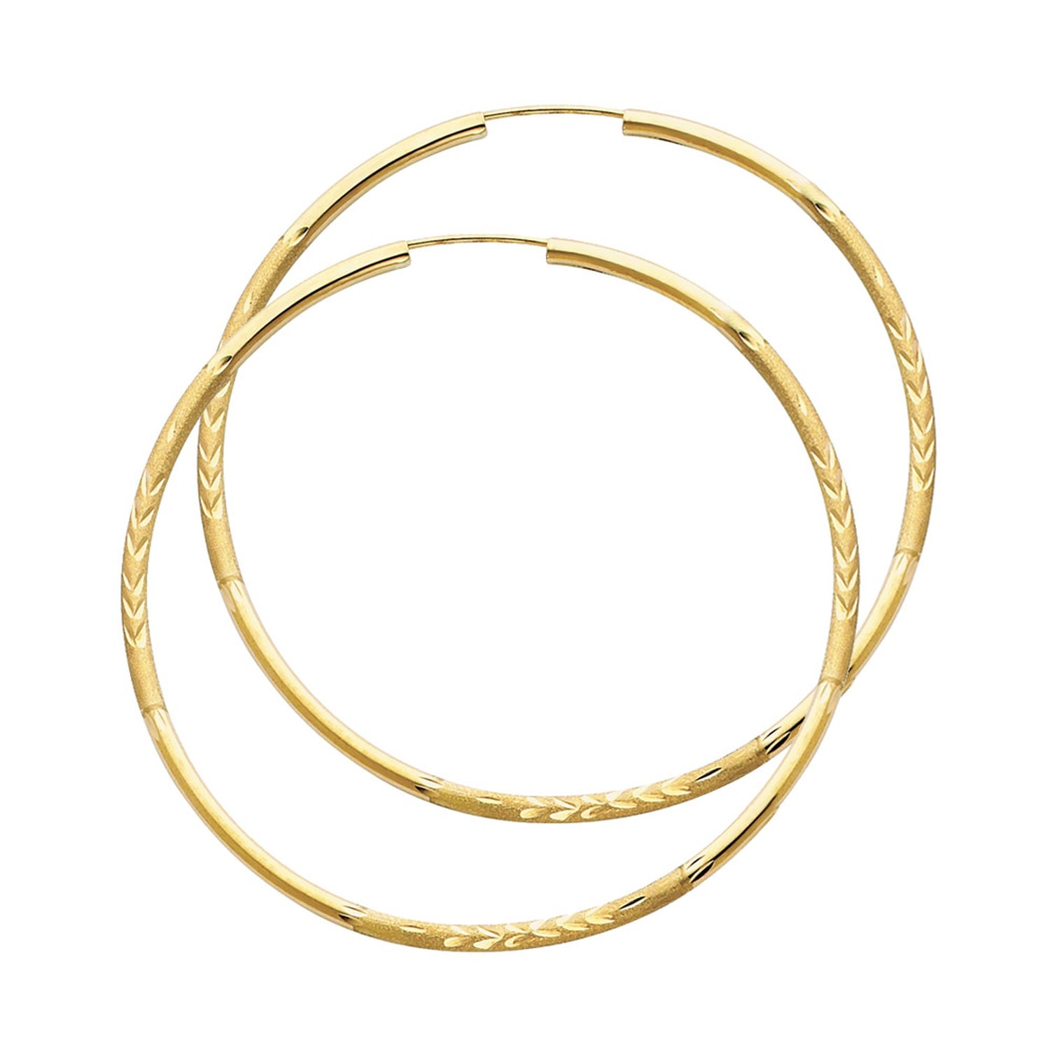 14KY 2MM BUD DC ENDLESS HOOP (50MM)