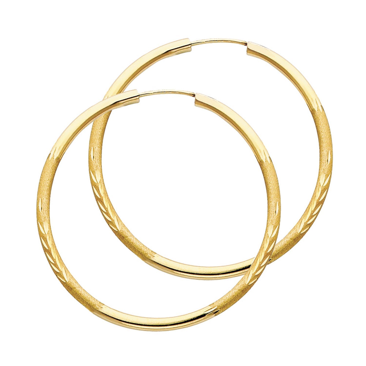 14KY 2MM BUD DC ENDLESS HOOP (40MM)