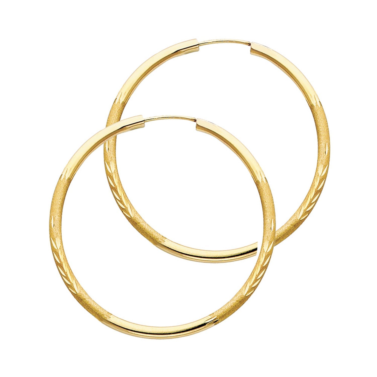 14KY 2MM BUD DC ENDLESS HOOP (30MM)