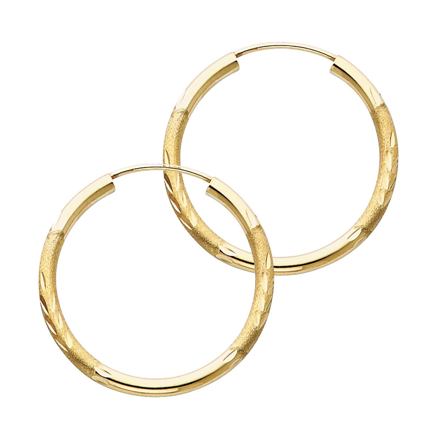 14KY 2MM BUD DC ENDLESS HOOP (25MM)