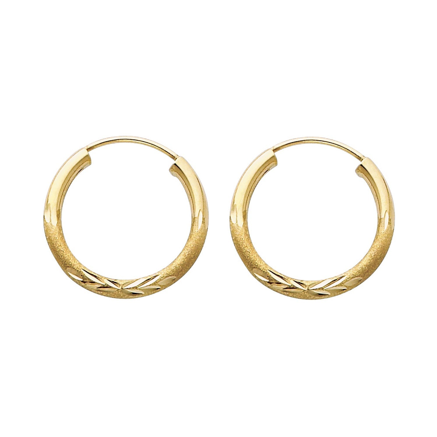 14KY 2MM BUD DC ENDLESS HOOP (17MM)
