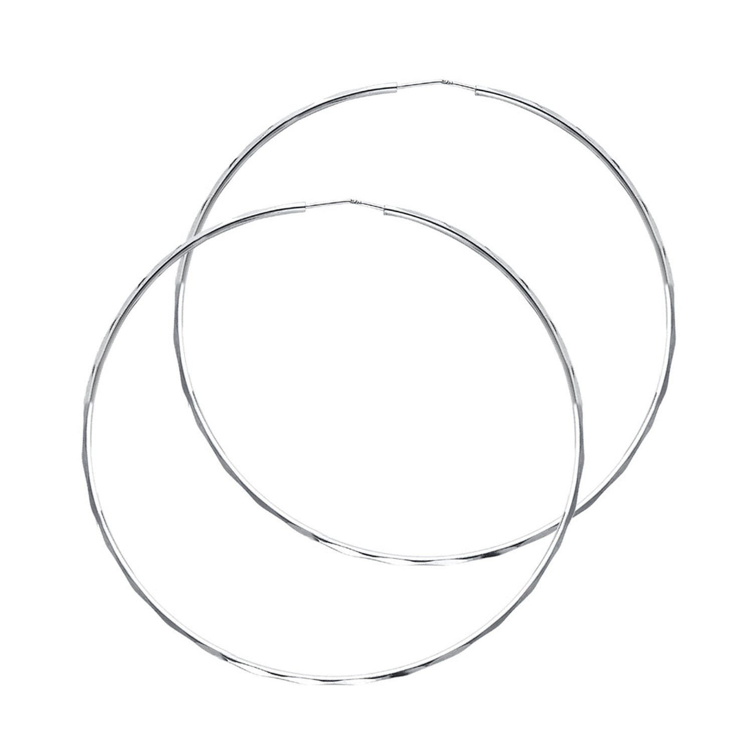 14KW 1.5MM FACETED RD TB HOOP (55MM)