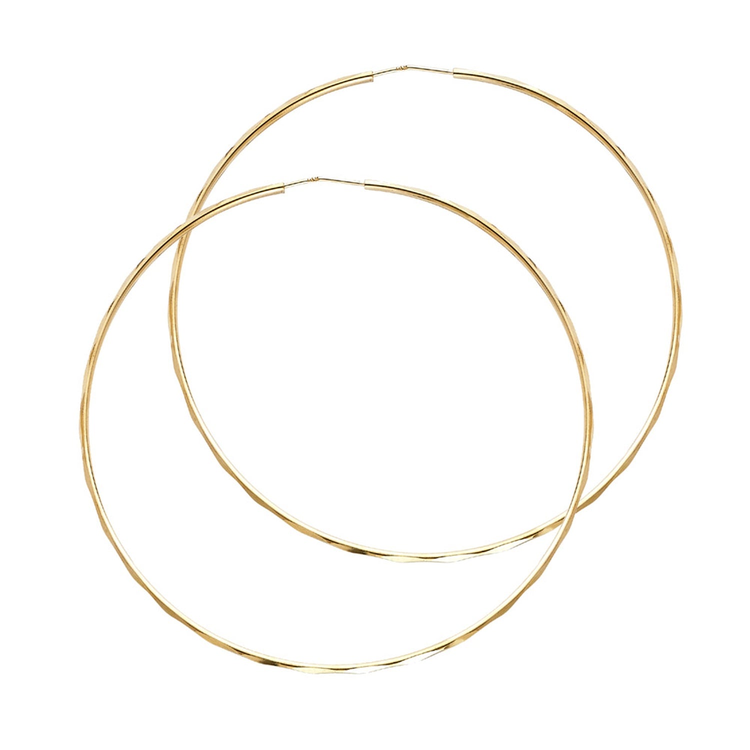 14KY 1.5MM FACETED RD TB HOOP (55MM)