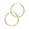 14KY 1.5MM FACETED RD TB HOOP (17MM)