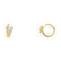14KY FLOWER CZ HUGGIES (ER295)