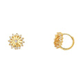 14KY FLOWER CZ HUGGIES (ER309)