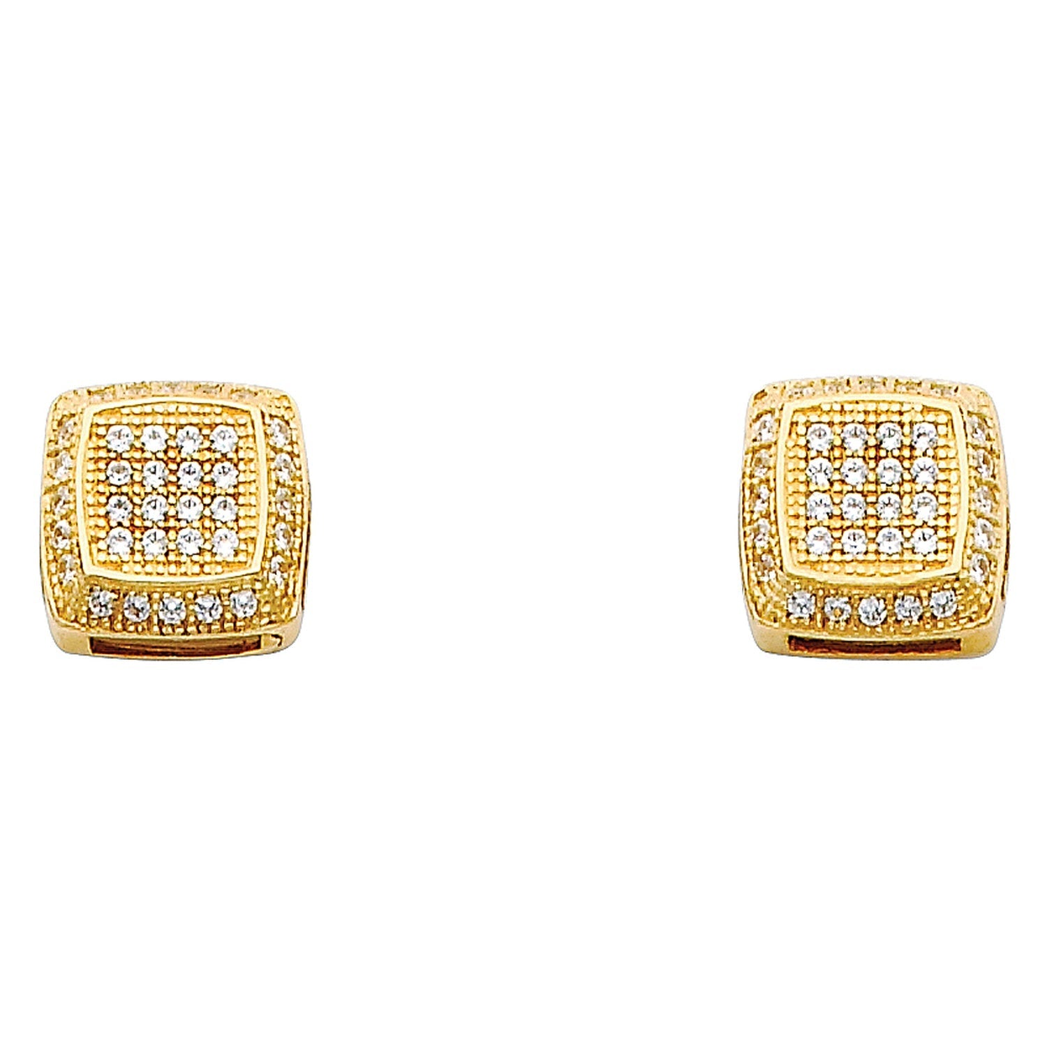 14KY SQUARE CZ EARRINGS (ER315)