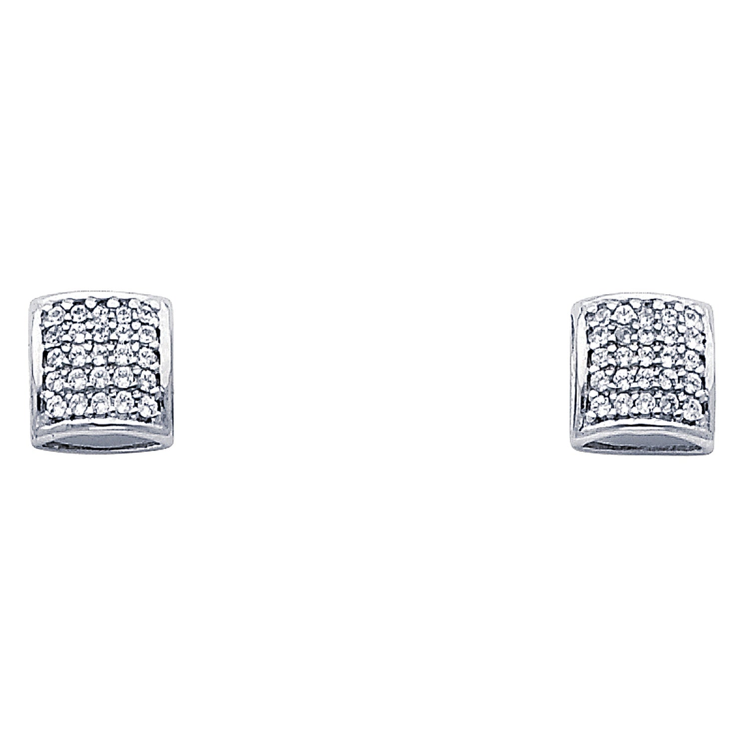 14KW FANCY CZ EARRINGS (ER316W)