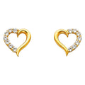 14KY HEART CZ EARRINGS (ER317)