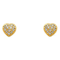 14KY HEART CZ EARRINGS (ER318)