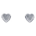 14KW HEART CZ EARRINGS (ER319)