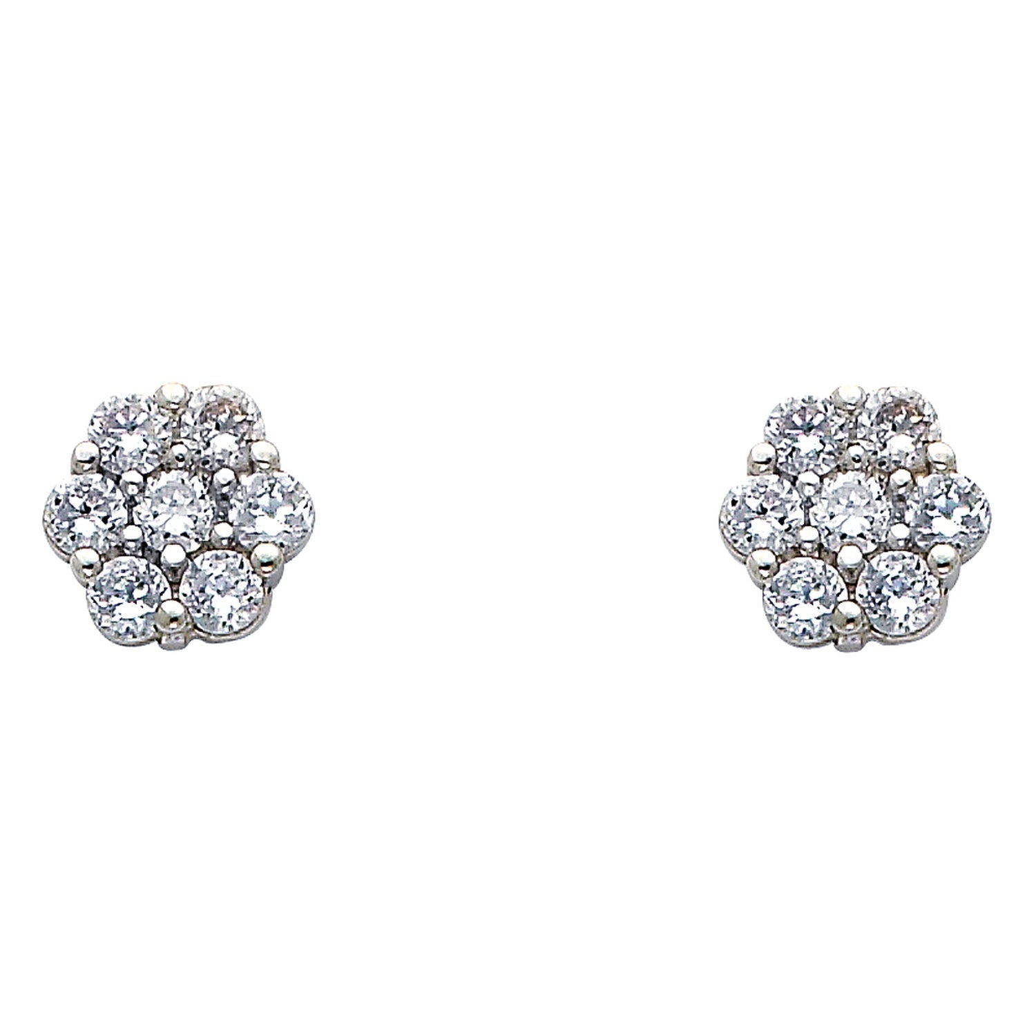 14KW CZ EARRINGS (ER322W)