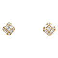 14KY SQUARE CZ EARRINGS (ER323)