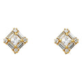 14KY SQUARE CZ EARRINGS (ER324)