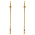 14K 3C HANGING EARRINGS (ER371)