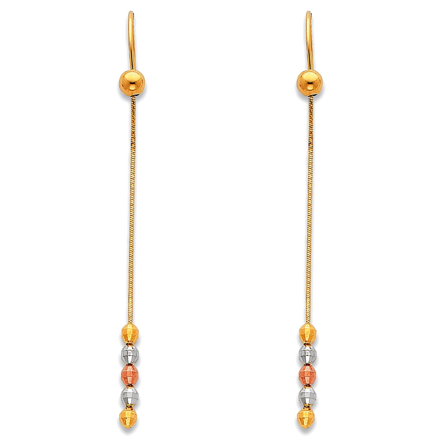 14K 3C HANGING EARRINGS (ER371)