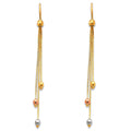 14K 3C HANGING EARRINGS (ER372)