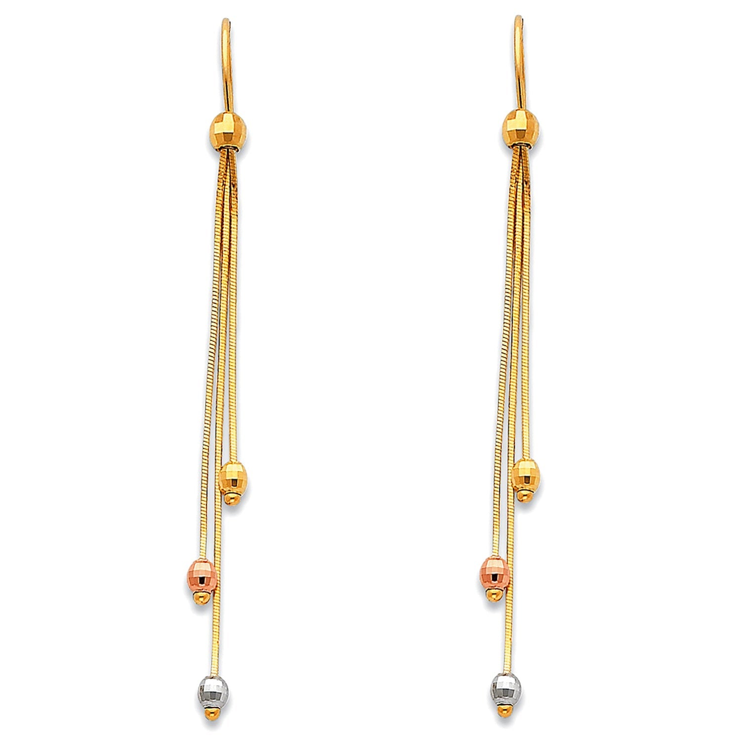 14K 3C HANGING EARRINGS (ER372)