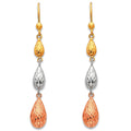 14K 3C HANGING EARRINGS (ER388)