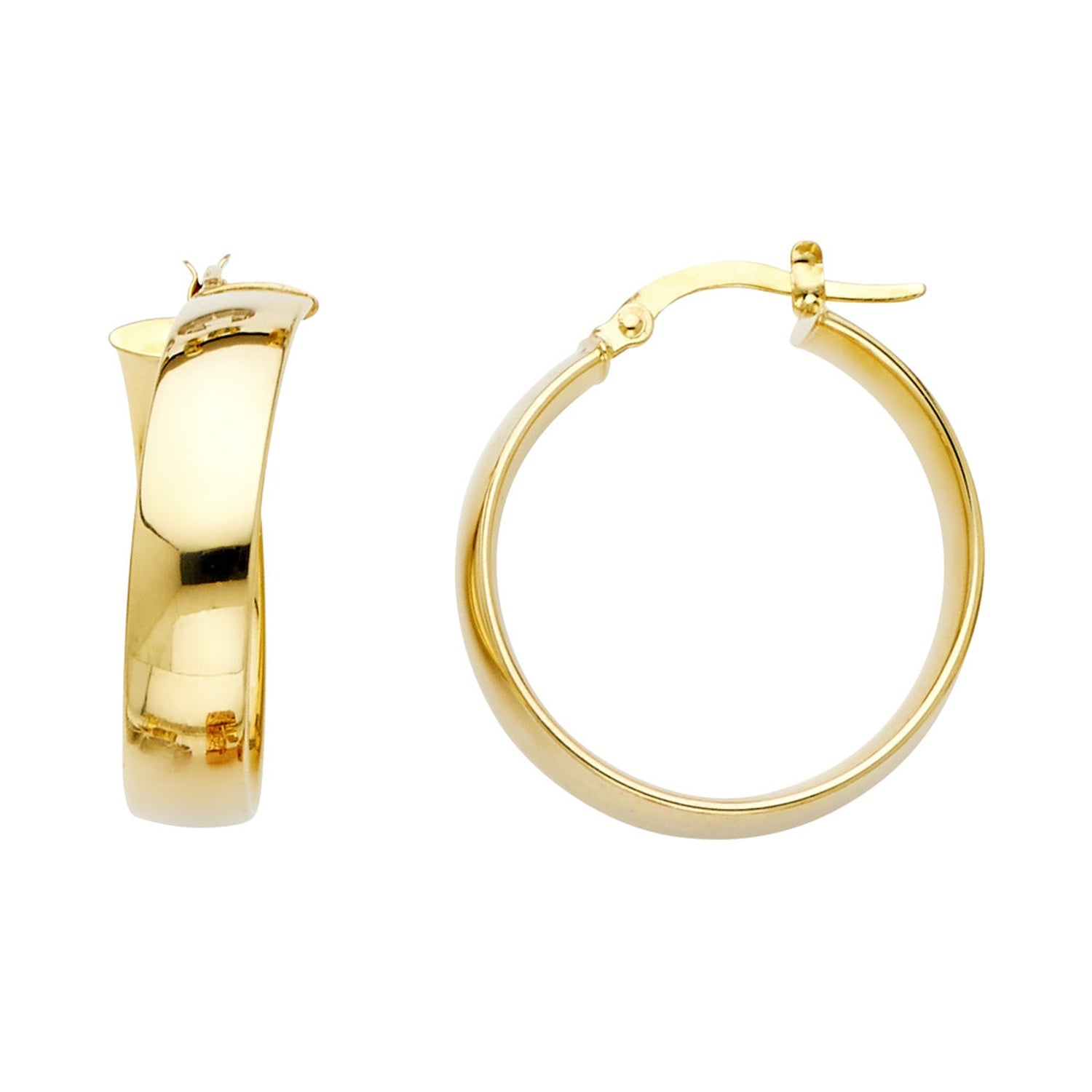 14KY M.HOOP EARRINGS (ER475)