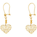 14KY HEART EARRINGS