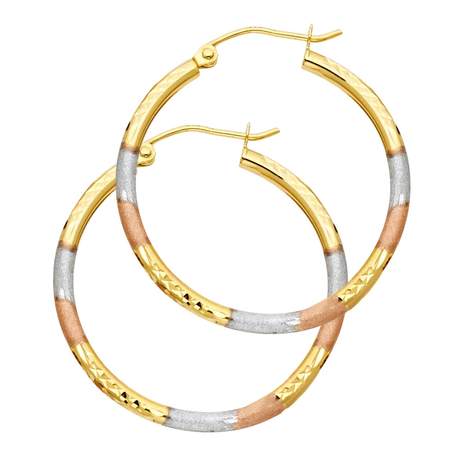 14K 3C 2MM RD TUBE DC RD HOOP (25MM)