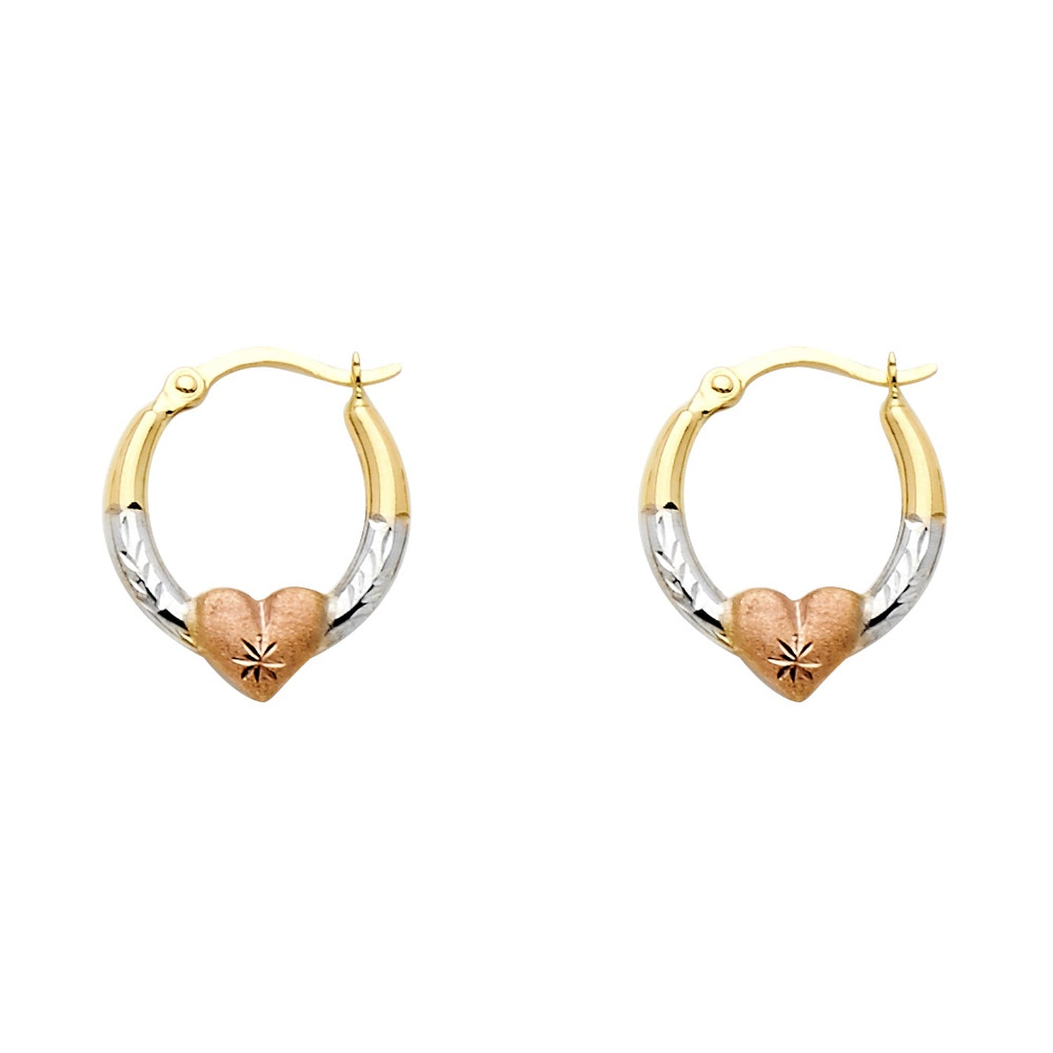 14K 3C SM F-EARRING WITH HRT