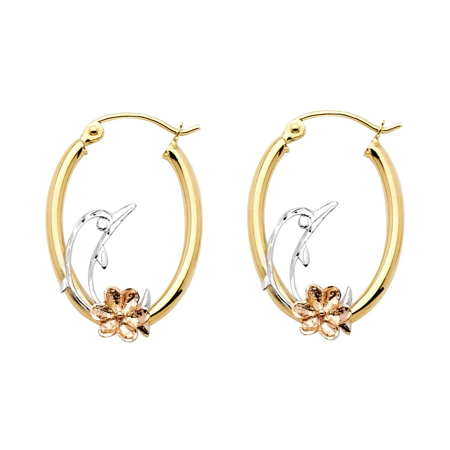 14K 3C SM F-EAR WITH HRT DOLPHIN