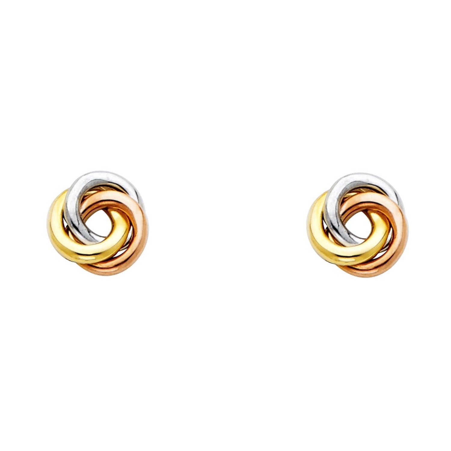 14K 3C CIRCLE EARRINGS