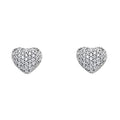 14KW HEART CZ EARRINGS